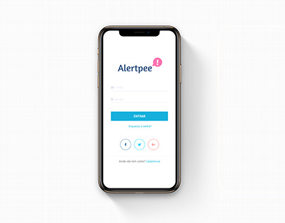 Alertpee - Design de experiência para aplicação mobile