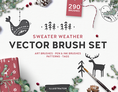 Sweater Weather Vector Brush Set