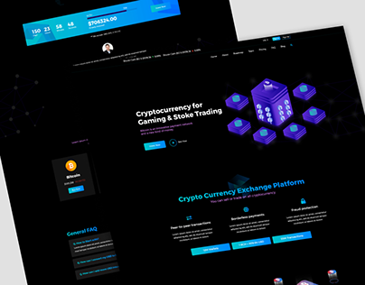 Cryptocurrency Landing page Ui/Ux Design