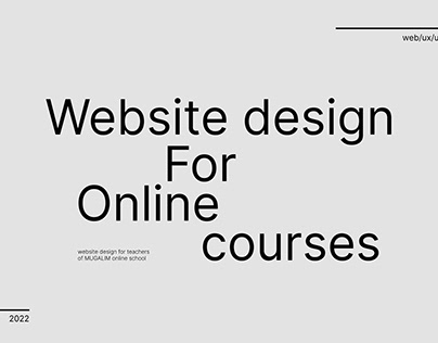 Website for online courses