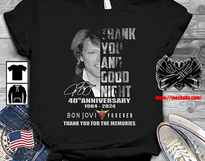 Thank You And 40th 1984-2024 Bon Jovi For The T-shirt