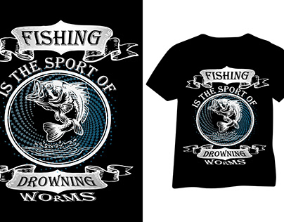 fishing typography tshirt design