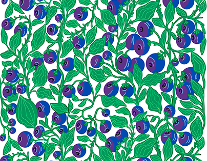 Berry Blue: Vibrant Blueberry Patterns