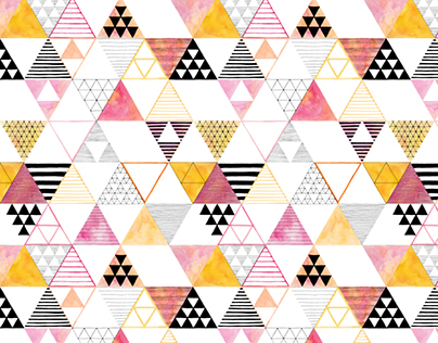 pink & yellow triangles