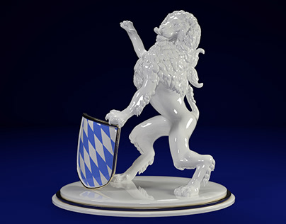 3D Print_Bavarian Lion Figure