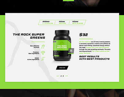 Sportive supplements - Landing Page