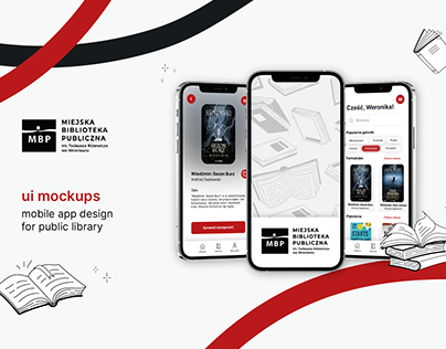 ui mobile app design | project for public library