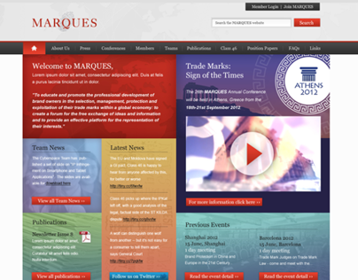 Marques Website Concept