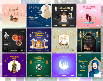 Ramadan kareem iftar Food sale social media post design