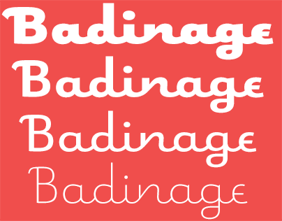 Badinage® An eight weight vertical connecting script.