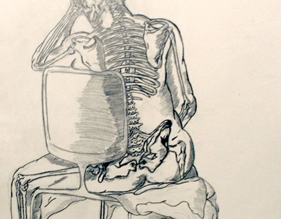 Skeleton/figure study