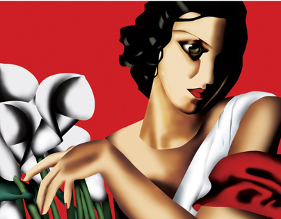 graphic poster of a painting from Tamara De Lempicka
