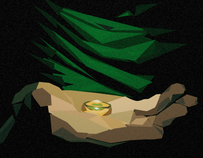 Polygonised Poster #1 - LOTR