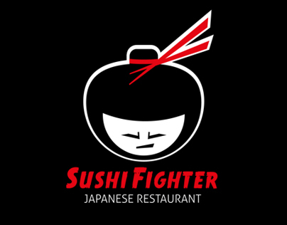 Sushi Fighter - Japanese Restaurant Logo