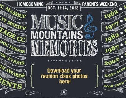 Colorado College Homecoming 2012 website
