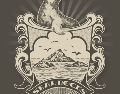Seal Rocks Illustration