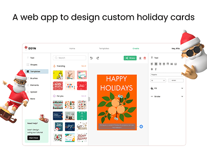 Web App - Design custom holiday cards