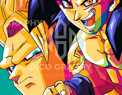 Goku Super Saiyan 4 Pop Art