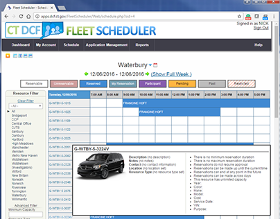 CT DCF Fleet Scheduler Application