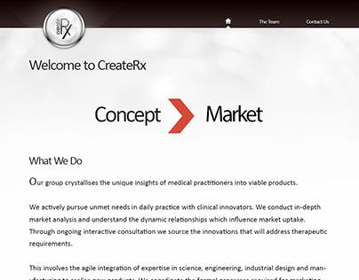 CreateRx Website Homepage