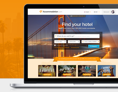 Accommodation.com Hotel Booking Website - Concept