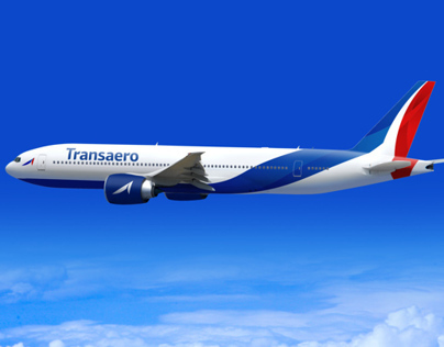 Transaero airlines rebranding concept