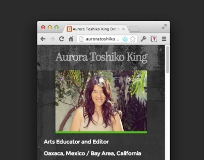 One-Page Personal Website for Aurora Toshiko King