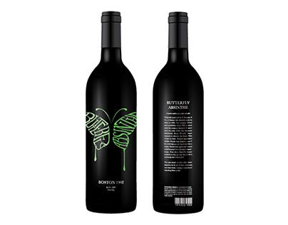 Beverage Label Redesign – Butterfly Absinthe
