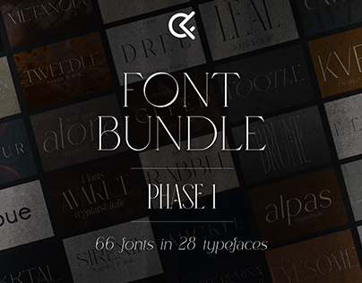 Font Bundle Phase 1 - 66 fonts