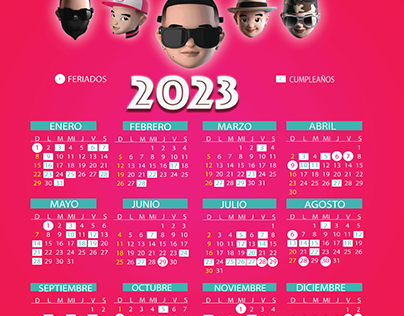 Calendario 2023 Daddy Yankee-