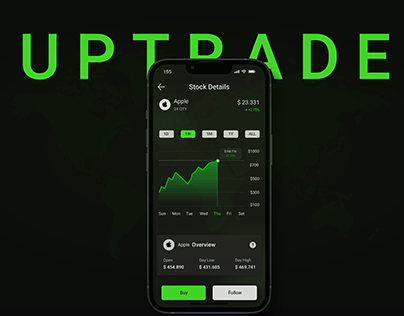 UpTrade - Dark UI Trading App