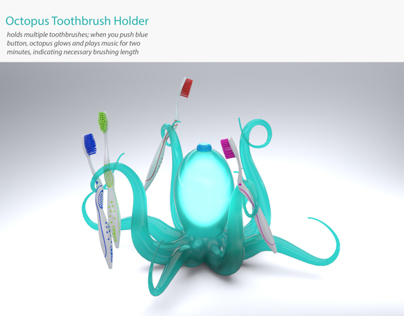 Octopus Toothbrush Holder