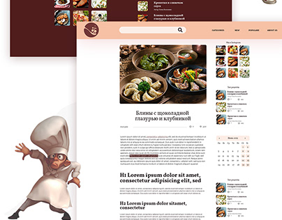 Food Blog Web Design
