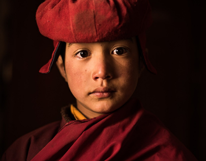 Student monks at Thikse Monastery