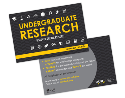 UCF Undergraduate Research Postcard and Poster