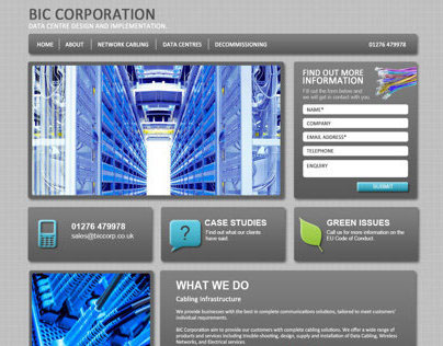 BIC Corporation Website Design