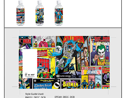 DC Super Heroes Mineral Water Design