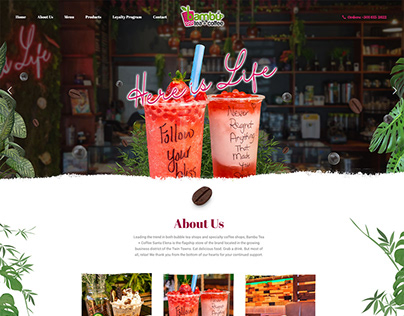 Bambu Tea + Coffee Website