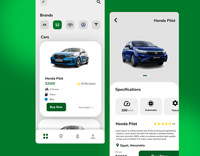 Car shope mobile app.