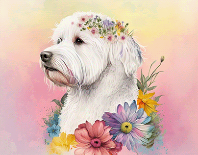This is Dog Water Colour Design for Kids