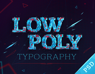 Low poly typography