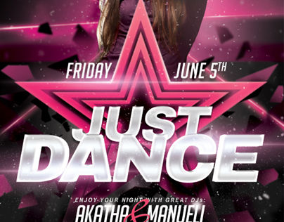 A4 Just Dance Party Club Flyer 8in1 PSD