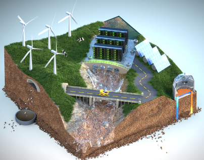 Data Center Renewable Power Animation
