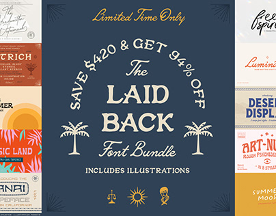 The Laid Back Font Bundle - 94% Off