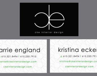 CKE Interior Design Business Cards