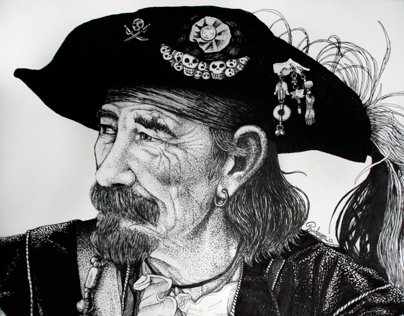 Pirate Ink Drawing