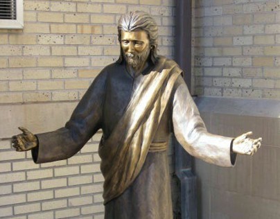 Enlarged Jesus figure from 18" to lifesize bronze.