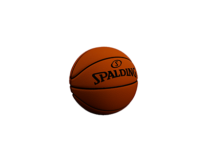 A Spalding basketball ball