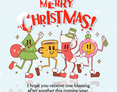 Merry Christmas card postcard