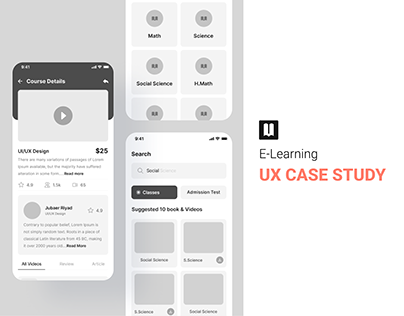 E-learning Mobile App / UX Case Study